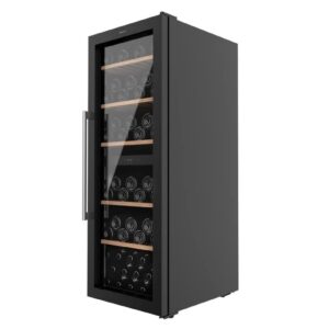Cecotec GrandSommelier Duo 77000 Black Bolero 77 Bottles 193 Litre Compressor System for Cooling, Display, Touch Control, Dimmable Temperature and LED Interior Lighting