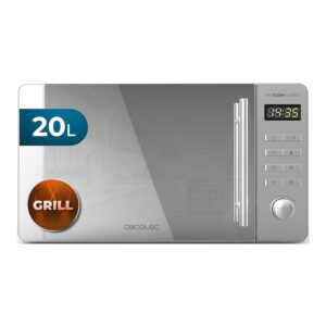 Cecotec Microwave with Grill Proclean 5120 Flatbed Mirror. Capacity 20 L, 700 W, 5 Levels, 800 W Grill, 8 Automatic Programmes, LED Display with Clock and 3DWave Technology,...
