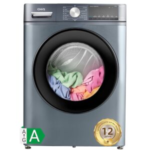 CHiQ Washing Machine 8 kg, 1400 rpm, Counter Depth, Large Drum, Inverter Motor, Time, Pause/Start, Front Loading Washer CFL80-14586IM3XA