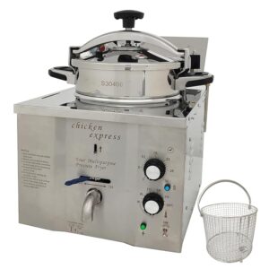CIELOBLOEN Multifunktionale 3000w-Fritteuse Mit 16l Kapazität – Edelstahl-Kommerzialfritteuse Für Putenfleisch & Pommes, Inkl. 3 Körben, Temperaturregler Und überlastschutz Für...
