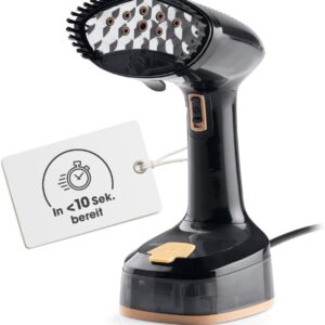 CLEANmaxx Clothes Steamer | With 2-in-1 Function - Smooths & Refreshes Clothes | Compact Steamer for Travel & Home | Foldable + Portable Steam Brush 1600 W, Includes 165 ml...