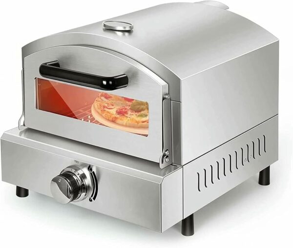 CNPRAZ Pizzaofen Aus Elektrischem Edelstahl Für 1800 W Im Freien