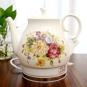 Cold Kettle Ceramic Kettle Porcelain Kettle Blue and White Porcelain Foam Teapot Daily Kungfu Teapot Electric Tea Kettle Electric Kettle (Purple) (Orange)