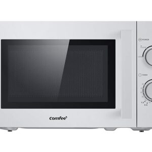Comfee CMSN 20 si Microwave, Solo Microwave with 5 Power Levels, Interior Lighting, Easy Defrost, 360° Turntable, Two Control Controls, 20L, 700W, Silver.