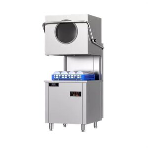Commercial Fully Automatic Dishwasher, Cover Cleaning, Large Hotel Restaurant Canteen Floor Dishwasher (Color : A)