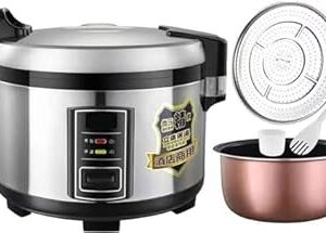 Commercial Rice and Slow Cooker with Non-Stick Pot for Large Meal Prep