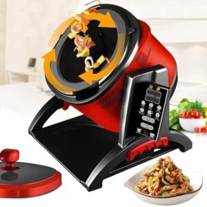 Cooking Machine 2200 W Fully Automatic Food Processor Smart Touch Panel, 6 Cooking Functions, 360° Rotation, Non-Stick Coating, Easy to Clean, 0-150° Tilt Angle