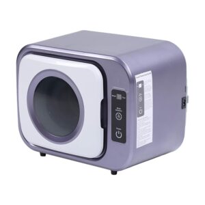 Cryfokt Compact Tumble Dryer, 300 W Portable Tumble Dryer, Electric Dryer with 3 Adjustable Settings, Exhaust Channel, Stainless Steel Lining, for Underwear
