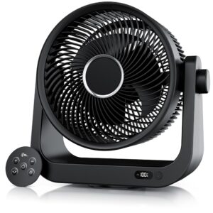 CSL - Battery Table Fan with Remote Control - Very Quiet - Oscillation - 10 Speed Levels - Remote Control