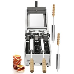 DDNGEJ Commercial Ice Cream Cone Oven, Fireplace, Machine for Commercial Electric Bun Grill, Ice Cream Cone Oven with 2 Stainless Steel