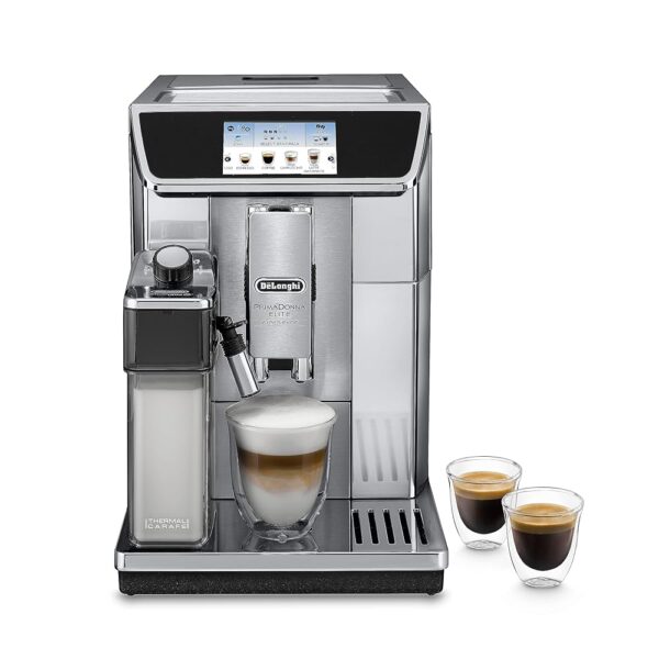 De'Longhi PrimaDonna Elite Fully Automatic Coffee Machine with Milk System, Cappuccino and Espresso at the Touch of a Button, Colour Display and App Control, Stainless Steel...