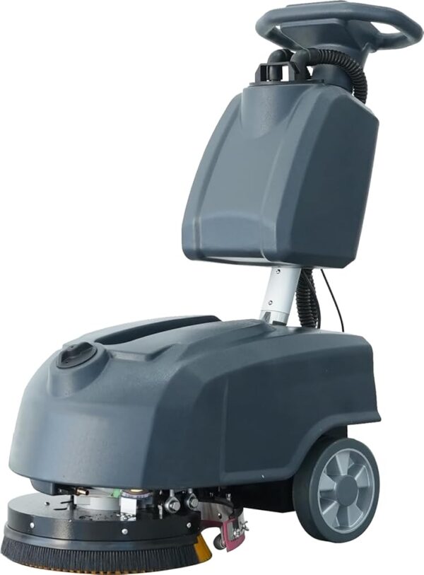 DeTec. DT30 Scrubber Dryer, Handheld Cleaning Machine, Battery Floor Polisher, Mop Vacuum Cleaner with 35 cm Brush Diameter, Commercial Floor Machine