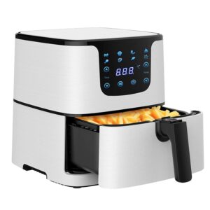 Digital Electric Air Fryer, Frying, Frying, Cooking, Crispy and Reheat for Healthier and Faster Cooking, Large Stove with LED, Auto Shut-Off, Deep Fryers