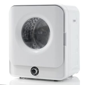 DRIXNO Exhaust Dryer Mini Tumble Dryer Machine 830 W/3 kg/White/50 x 44 x 60 cm, Overheating Protection, Wall-Mountable [Energy Class C]