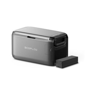 ECOFLOW GLACIER Classic Portable Cool Box 35 L with 298 Wh Additional Battery, 43 Hours Mains Independent Cooling, 25 Minutes Quick Freezing Function, AC/DC/Solar Energy, Mini...
