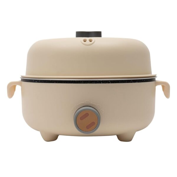 Electric Hot Pot - 1.5 L Mini Electric Cooking Pot with 2 Steamers, Portable Non-Stick Frying Pan, Overheating Protection, Multifunctional Pan Pasta Cooker for...