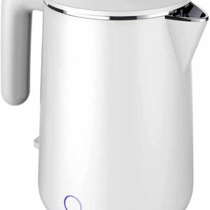 Electric Kettle 1.5 L Kettle with Blue LED Indicator Lightweight Steel Stainless Steel Hot Water Kettle Electric/White/15 x 15 x 25 (Blue 15 x 15 x 25) (White 15 x 15 x 25) View