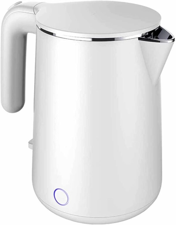 Electric Kettle 1.5 L Kettle with Blue LED Indicator Lightweight Steel Stainless Steel Hot Water Kettle Electric/White/15 x 15 x 25 (Blue 15 x 15 x 25) (White 15 x 15 x 25) View