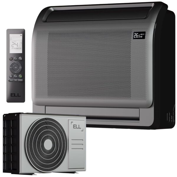 ELL Solid Split Air Conditioner 9000 BTU Cooling & 13000 BTU Heater, 23 dB, Quiet Wall Air Conditioner for 120 m², Cooling A+++/Heating A++, Wi-Fi App Control, Frost Protection,...