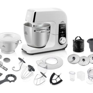 ETA Gratus Kuliner II Origin Food Processor, Full Metal, 12 Speeds, 6.7 L and 3.5 L Stainless Steel Bowl, 1700 W, Kneading, Mixing, Beating, Grating, Meat, LED Display