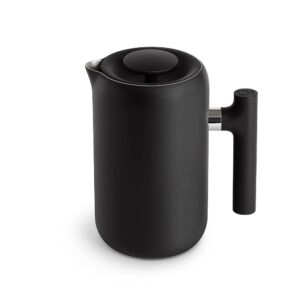 Fellow Clara French Press - 700ml Kapazität, Edelstahl Doppelwand, Einfache Reinigung, Inklusive Holzmischstab, mattes Schwarz