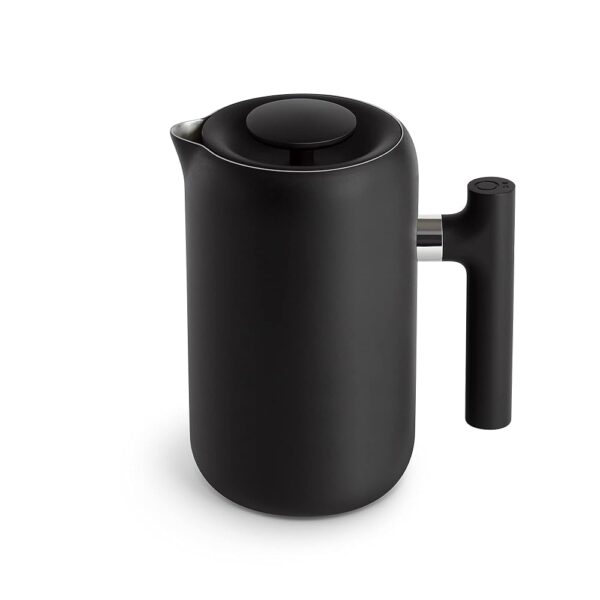Fellow Clara French Press - 700ml Kapazität, Edelstahl Doppelwand, Einfache Reinigung, Inklusive Holzmischstab, mattes Schwarz