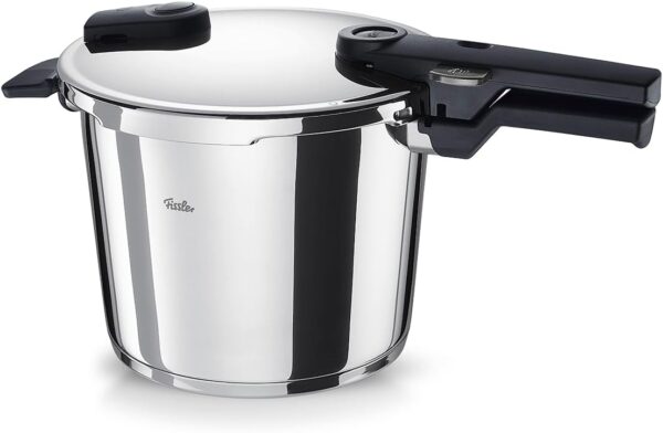 Fissler Vitaquick Pressure Cooker (6 L, Diameter 22 cm) Stainless Steel Pressure Cooker, 2 Cooking Levels, Made in Germany, Induction