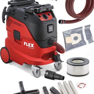 Flex VCE 44 H AC-Kit Safety Vacuum Cleaner with Automatic Filter Cleaning, 42 L, Class H, 1200 Watt, Cable Length 7.5 m, Vacuum Cleaner 446025