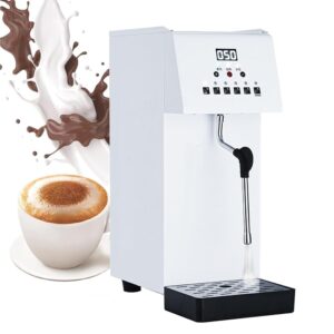 Fully Automatic Espresso Coffee Frother - 6L Boiler, Electric Bubble Tea, Hot Water Dispenser, 360° Steam Jet, Stainless Steel Tank, Single Outlet