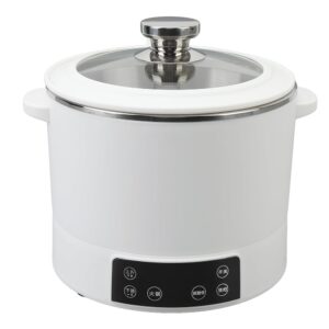 GAOAZHEN Kleiner Reiskocher - 3 l elektrischer Hot Pot, Reiskocher mit innerer Anhebung aus Edelstahl, Reiskocher mit niedrigem Zuckergehalt, elektrischer Dampfgarer, Reiskocher...