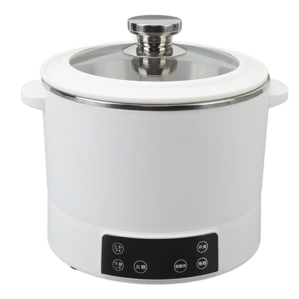 GAOAZHEN Kleiner Reiskocher - 3 l elektrischer Hot Pot, Reiskocher mit innerer Anhebung aus Edelstahl, Reiskocher mit niedrigem Zuckergehalt, elektrischer Dampfgarer, Reiskocher...