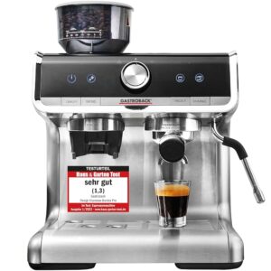 GASTROBACK 42616 Design Espresso Barista Pro Programmable Portafilter Espresso Machine with Conical Grinder and Professional Italian ULKA Espresso Pump 15 bar in Modern Design