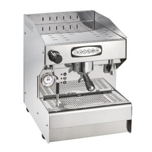 GastroHero Milano 1 Espresso Machine, 1 Brewing Unit, Portafilter Machine with Fixed Water Connection and Pre-Infusion, Espresso Machine for Catering Barista