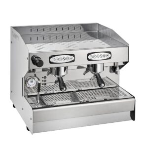 GastroHero Milano 2 Espresso Machine, 2 Brewing Units, Portafilter Machine with Fixed Water Connection and Pre-Infusion, Espresso Machine for Catering Barista