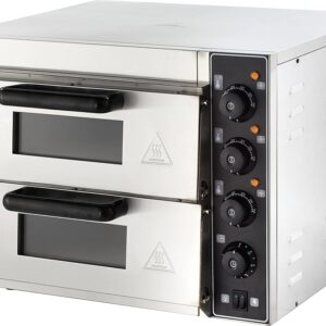 GastroHero Pizza Oven 2 x 35 cm, Electric Pizza Oven with 2 Baking Chambers, Pizza Maker for 2 Pizzas, Diameter 35 cm, Electric Pizza Oven for Catering