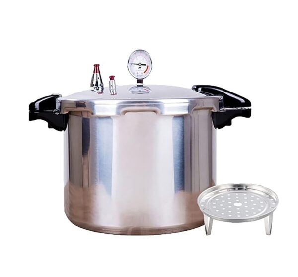GHKWXUE 22 Quart Pressure Cooker & Induction Compatible Built Pressure Cooker in Luxury Digital Pressure Cooker with 1 Steamer Insert
