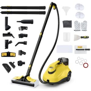 GOPLUS Steam cleaner, steam pressure: 5 bar, heating time: 8 minutes, power: 2000 W, tank: 1.8 L, with floor cleaning set, nozzles and covers, steam cleaner hand device, floor...