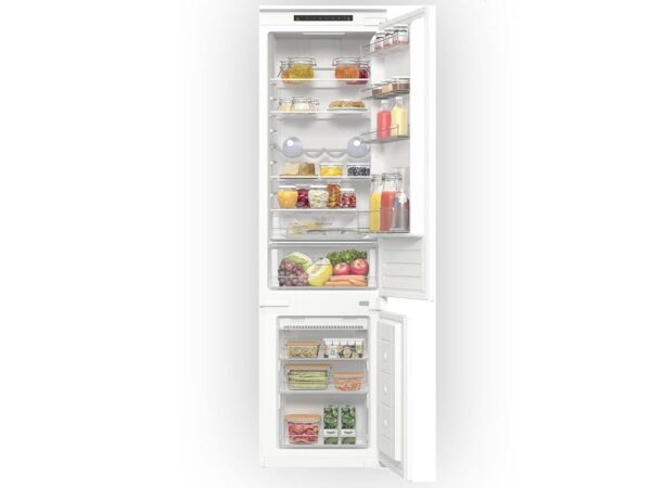 Gorenje Built-in Fridge-Freezer, 281 Litres, NoFrost DualAdvance, Recirculation Cooling System, Stainless Steel, White, Plain, 194 cm Recess
