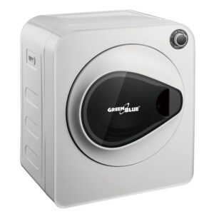 Green Blue GB405 Mini Tumble Dryer 830W Electric Exhaust Dryer for Clothes, 3 kg Capacity, Freestanding or Wall Mounting, Five Drying Programs for Efficient and Quick Drying