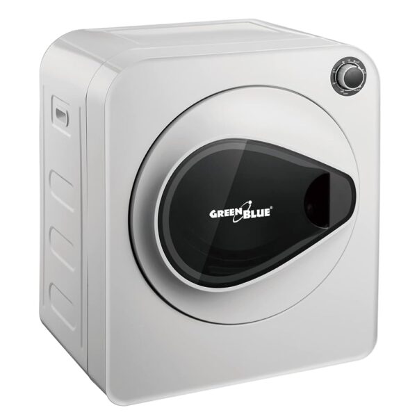 Green Blue GB405 Mini Tumble Dryer 830W Electric Exhaust Dryer for Clothes, 3 kg Capacity, Freestanding or Wall Mounting, Five Drying Programs for Efficient and Quick Drying