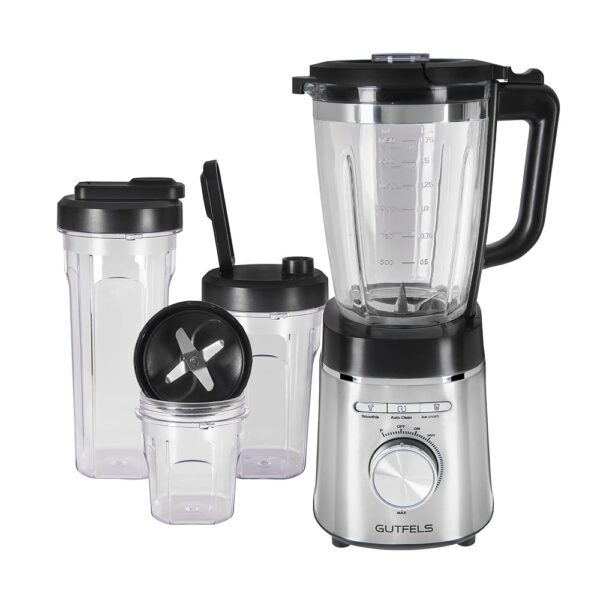 Gutfels Blender 5010 Stand Mixer Glass 1.75 L 1400 W Continuous Control Kitchen Mixer with Self-Cleaning Function Crush Function