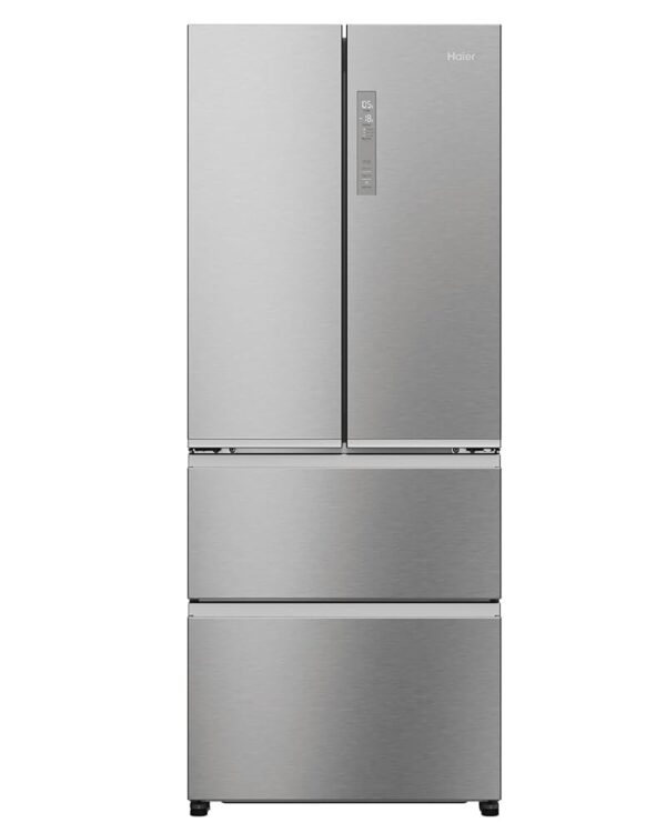 Haier French Door Fridge-Freezer Combination 70 cm Width I 402 L French Door Fridge, Freestanding I Double Door Fridge with Freezer, No Frost I LED, Touch Display I FD 70 Series...
