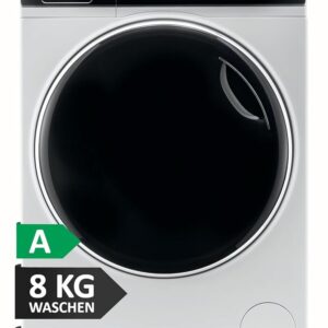 Haier I-Pro Series 7 HW80-B14979 Washing Machine, 8 kg, A: Best Efficiency, Direct Motion Motor, Absolutely Quiet, XL Drum, Refresh Steam Program, Full Water Protection, ABT