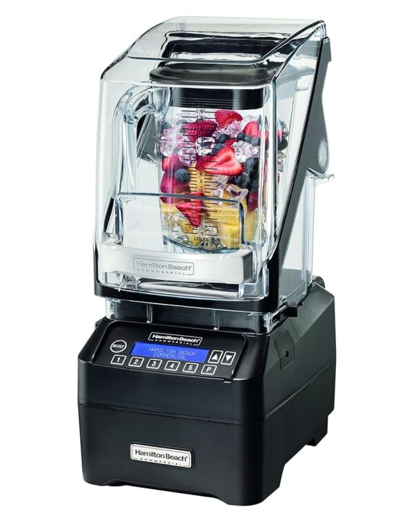 Hamilton Beach Commercial HBH755 CE Eclipse Blender Quiet Blend Technology – Black/Clear