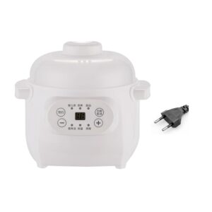 HEEPDD 1 L, 200 W, Ceramic Inner Pot, Electric Stew Slow Cooker, Timer and Reservation for Healthy, Water-Insulated Stewing with Right Capacity (EU Plug)