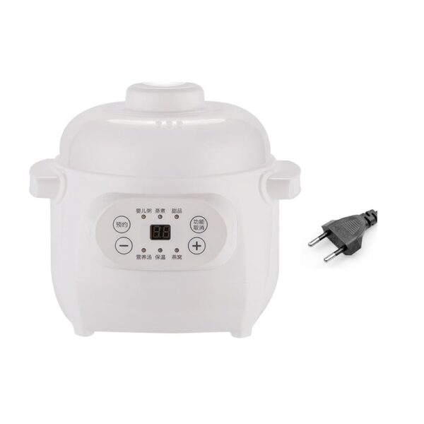 HEEPDD 1 L, 200 W, Ceramic Inner Pot, Electric Stew Slow Cooker, Timer and Reservation for Healthy, Water-Insulated Stewing with Right Capacity (EU Plug)