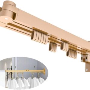 HFERTSCN Wand montierte verlängerbare Wäschetrocknerregal, klappbare Balkon Kleidung mit verdeckter Handtuchstange, die 100 kg tragen können, das Neue tragen FANDIAO