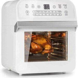 Hot Air Fryer, 3D Heating System, 1600 W, Volume 12 L, Timer, 16 Programmes, High Speed Convection Technology, Timer, Thermostat: 50-230 °C, Lofty Accessories, 5 Pieces