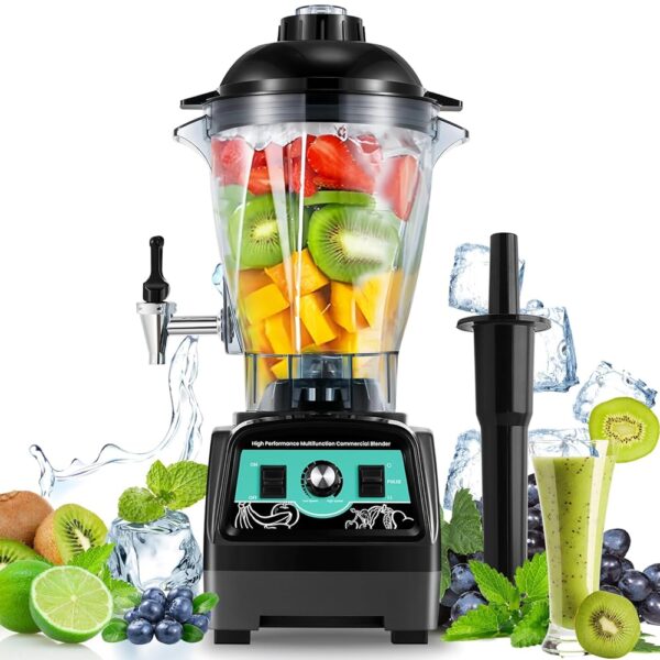 Huanyu 6L Commercial Jug Mixer Large Capacity 2800W High Performance Mixer with Tap Multifunctional Juicer Crushing Ice Fruit Vegetables Baby Food Smoothie Commercial Mixer