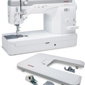 Janome White HD9 High Speed Metal Plastic Sewing Machine with Bonus Bundle Quilting